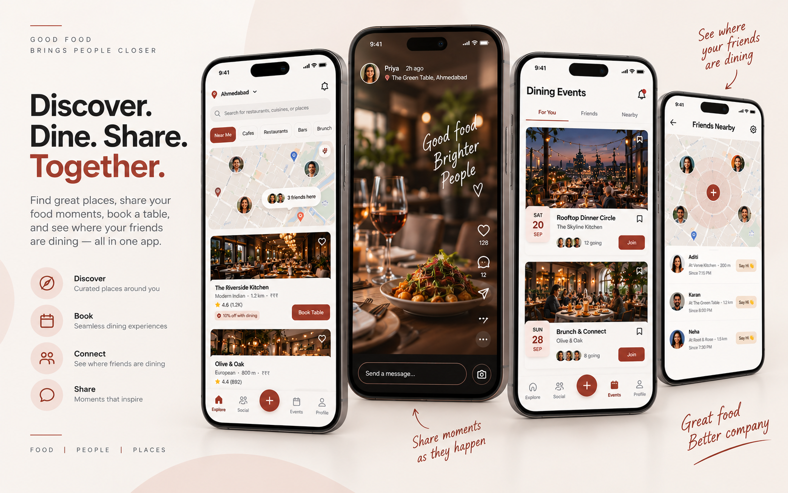 Social Dining Platform — screenshot